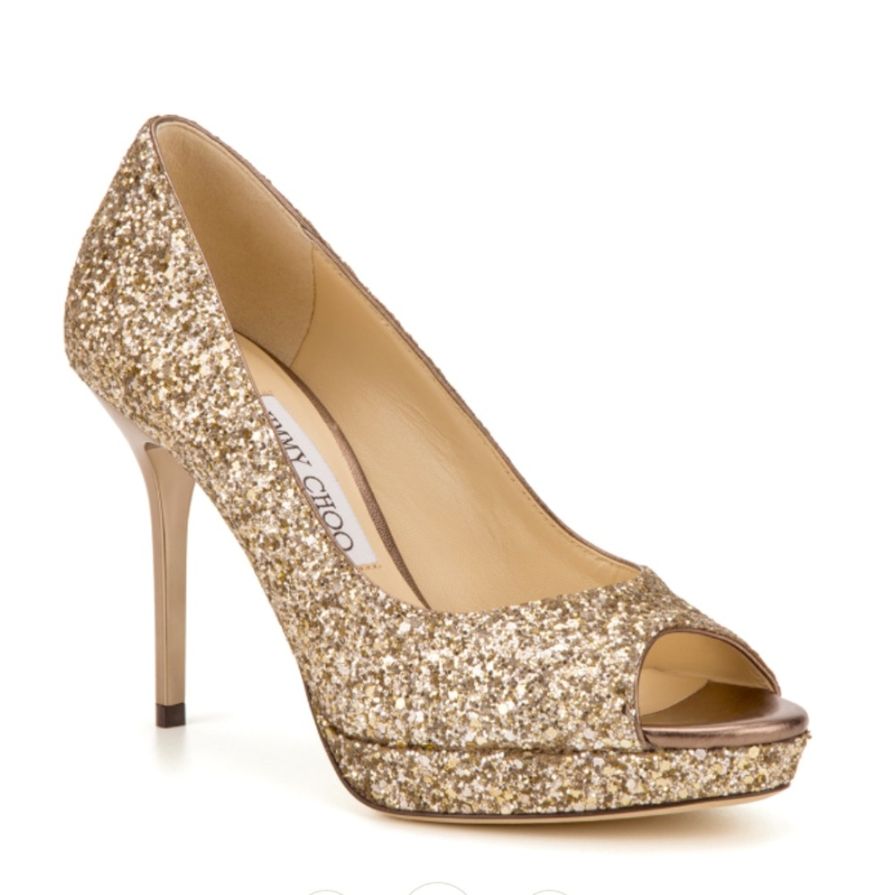 JIMMY CHOO Luna Glitter Heel